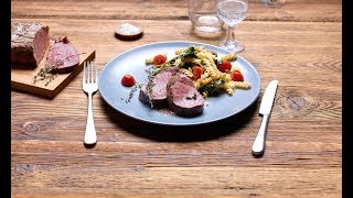 Chateaubriand mit SpinatFusilli [upl. by Ycnej]