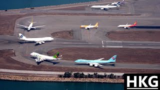 Best Plane Spotting Location Hong Kong Airport with Air Traffic Control [upl. by Andromada]