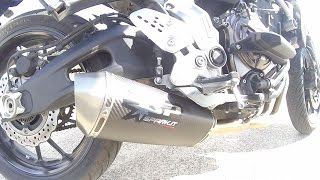 Test complet échappement Spark  MT07 Spark exhaust [upl. by Ikciv491]