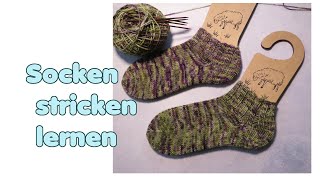 Socken stricken leicht gemacht TEIL 1 Bündchen verstärkte Ferse [upl. by Novoj762]