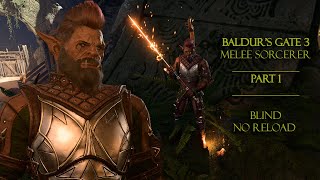 Baldurs Gate 3  Melee SorcererCleric Playthrough  BlindNo Reload  Part 1 [upl. by Gresham]