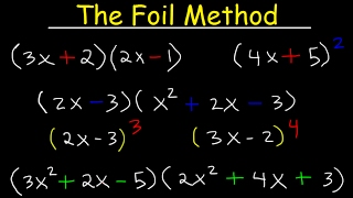 Foil Method Algebra Binomials Trinomials Polynomials Multiplication With Exponents [upl. by Asi]