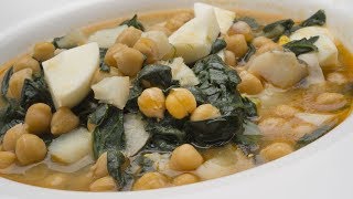 Receta de Garbanzos con bacalao de Karlos Arguiñano [upl. by Noelopan491]