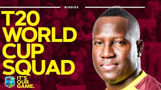 The West Indies Squad for the ICC Mens T20 World Cup 🌴 🏆 WIREADY  MenInMaroon [upl. by Deb]