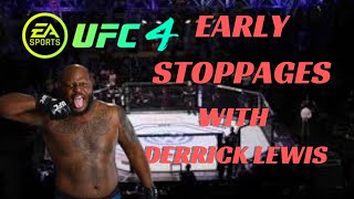 EA UFC 4  GETTING EARLY STOPPAGES WITH DERRICK LEWIS  THE REFS AT UFC 277 WERE AWFUL [upl. by Fleta]