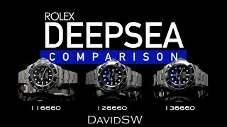 Rolex Deepsea Comparison 116660 126660 and 136660 [upl. by Guthrie]