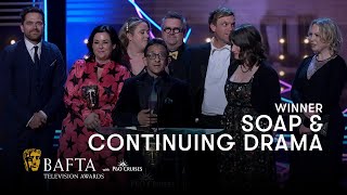 Casualty wins Soap and Continuing Drama  BAFTA TV Awards 2023 [upl. by Llehsyt999]