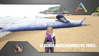 Ark Survival Evolved  Beached Basilosaurus VS Tools Ragnarok [upl. by Marchelle]