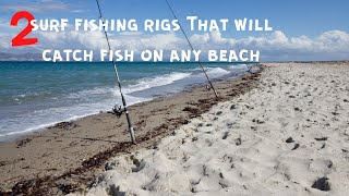 THE 2 BEST Surf Fishing Rigs  EASY Surf Fishing Setups That Work On Any Beach [upl. by Nitsur]