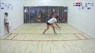 2018 Racquetball Pan Am Championships  Womens Doubles Quarterfinal  MEX vs ARG [upl. by Nomyad119]