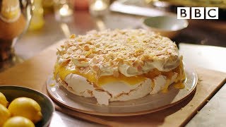 Luscious lemon pavlova recipe  Simply Nigella  BBC [upl. by Giordano]