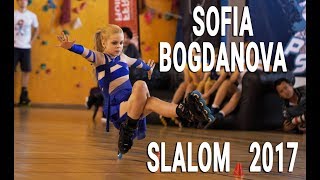 Bogdanova Sofia  BEST Freestyle slalom skating  Girl on skates [upl. by Neibaf637]