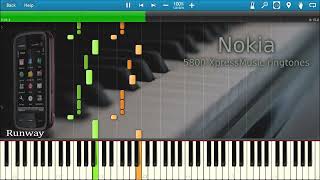 NOKIA 5800 XPRESSMUSIC RINGTONES IN SYNTHESIA  Piano Tutorial [upl. by Edythe]