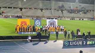 Paris FC  Rodez entrée des joueur stade de Charléty [upl. by Ecyak]