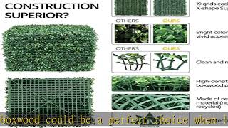 Yaheetech 12 PCS 20quotx 20quot Artificial Boxwood Panels Topiary Hedge Plant Privacy Hedge Screen UV Pr [upl. by Euqina386]