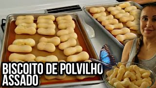 BISCOITO DE POLVILHO ASSADO SUPER FACIL [upl. by Kostman]