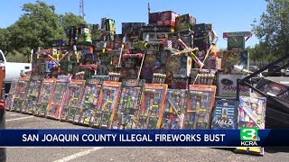 Biggest most successful bust San Joaquin County illegal fireworks task force seizes 10k pounds [upl. by Frederique]