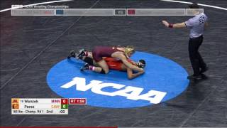 2017 NCAA Wrestling 165lb Nick Wanzek Minnesota vs Quentin Perez Campbell [upl. by Olrac330]