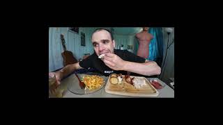 ASMR GRILLED MEAT AND POTATOES  DONER KEBAB  SALAD  EATING MUKBANG asmr mukbang eating food [upl. by Aldas]