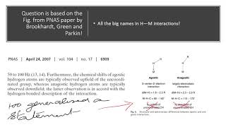 Agostic interactions and Anagostic interactions [upl. by Palmore]