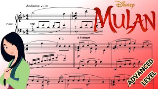 REFLECTION from Mulan  Advanced Piano Solo Arrangement  Orchestra [upl. by Dnalra47]