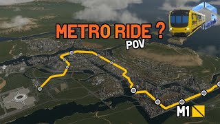 POV Metro tour with real sounds and overhead view  beautiful Metropolitan Area cities skylines 2 [upl. by Aicyla]