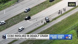 Collier County Sheriffs Office vehicle involved in deadly Ave Maria crash [upl. by Merce]