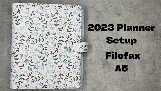 2023 Planner Setup  A5 Filofax  Filofax Inserts  Simple Planning [upl. by Trometer670]