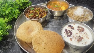 15 मिनट में त्योहार वाला खाना आलू की सब्जी गरमा गरम पूरीखीर  Masalear Poori Aloo Ki Sabzi Kheer [upl. by Aikit185]