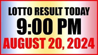 Lotto Result Today 9pm Draw August 20 2024 Swertres Ez2 Pcso [upl. by Harelda]