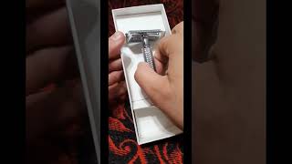 My first safety razor Muehle R89 safetysafetyrazor mühle [upl. by Ecreip]