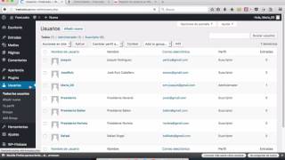 Wordpress  Gestión de Usuarios y Grupos de Usuarios [upl. by Gentes724]