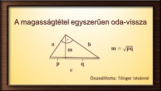 A magasságtétel egyszerűen oda vissza Emelt szintű érettségihez [upl. by Ahsaela]