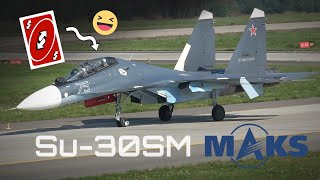 MAKS Airshow ✈️ Su30SM The Flying UNO Reverse Card [upl. by Manville254]