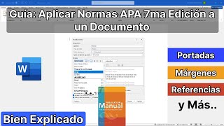 ✅Cómo Aplicar Normas APA 7ma Edición Correctamente a Documento de Word  Guía Completa Paso a Paso [upl. by Nay]