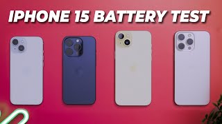 iPhone 15 vs 15 Pro vs 15 Plus vs 15 Pro Max Battery Test [upl. by Jones]