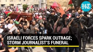 Israeli forces assault mourners at journalist Shireen’s funeral US EU amp UN condemn ‘attack’ [upl. by Damour645]