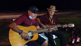 Indigenous  Amerindian Guyanese playing box guitar  Mr Dion De Souza and Mr Ovid Williams [upl. by Nylzor]