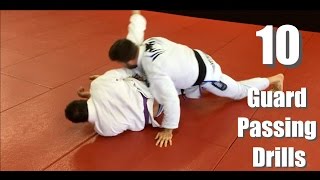 10 BJJ Guard Passing Drills Starting High And Working Low [upl. by Zared]