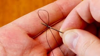 EASIEST WAY TO THREAD A NEEDLE  Needle Threading Hack [upl. by Finbar368]