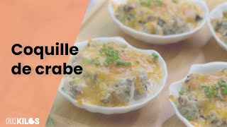 Une recette facile de coquille de crabe gratinée à la mimolette [upl. by Dlonyar]