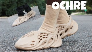 ADIDAS YEEZY FOAM RUNNER quotOCHREquot  ON FEET amp HOW TO STYLE [upl. by Amees]