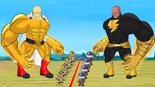 PRO 5 SUPERHEROES TEAM  The Return of BLACK ADAM vs Team SAITAMA Evolution  Avengers Reassembled [upl. by Worl391]