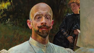 Polswiss Art  Jacek Malczewski „Autoportret z pędzlem w dłoniquot 1906 [upl. by Sisely]