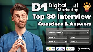 Top 30 Digital Marketing Interview Questions amp Answers  Digital Marketing MCQ 🚀  Crack Interviews [upl. by Alidus828]