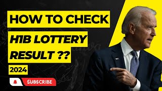 How to check H1B Lottery RESULTS  2024 [upl. by Bolan]