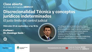 Discrecionalidad Técnica y conceptos jurídicos indeterminados  Dr Domingo Sesin [upl. by Raffaj178]