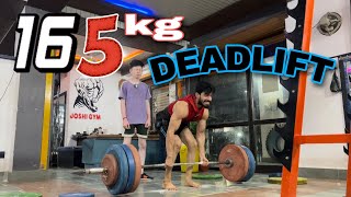 165 kg DEADLIFT deadlift sachinhrfitness [upl. by Gervase324]