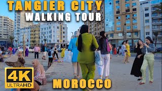 Tangier Summer 2023 city walking tour  Morocco 4k UHD [upl. by Atinod517]