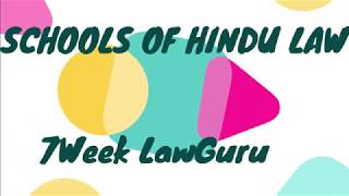 SCHOOLS OF HINDU LAW MitaksharaampDayabhaga  Hindu law  Easy Way  in Hindi [upl. by Carboni]